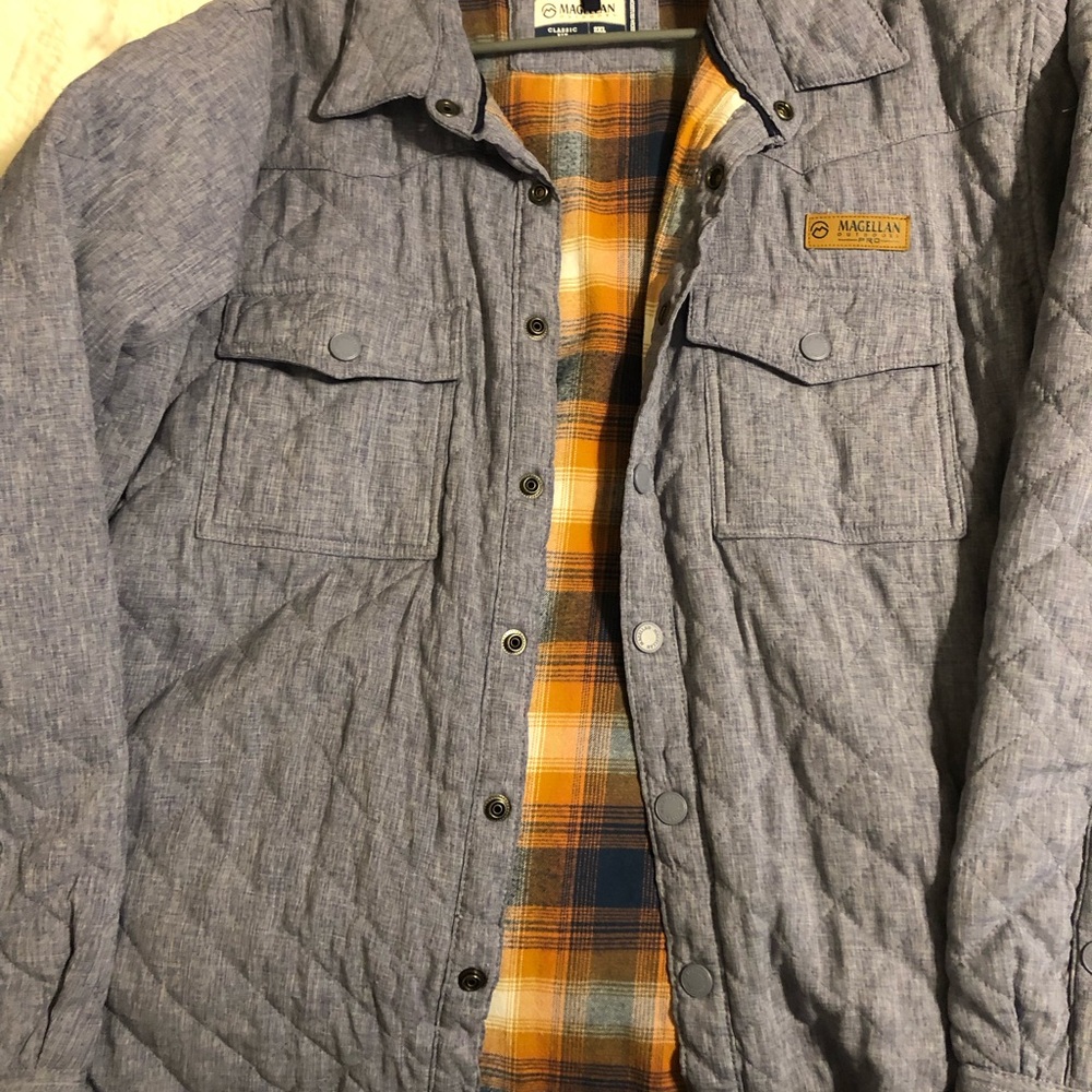 Grayish Blue Quilted Jacket